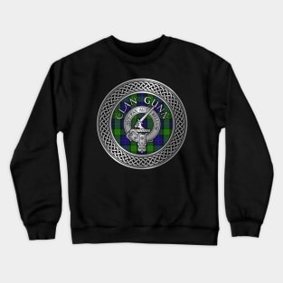 Clan Gunn Crest & Tartan Knot (Latin) Crewneck Sweatshirt